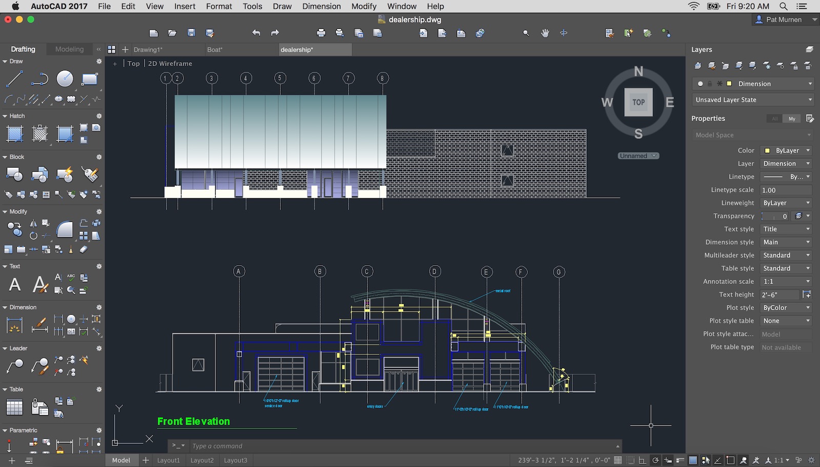 autocad for mac icons at top